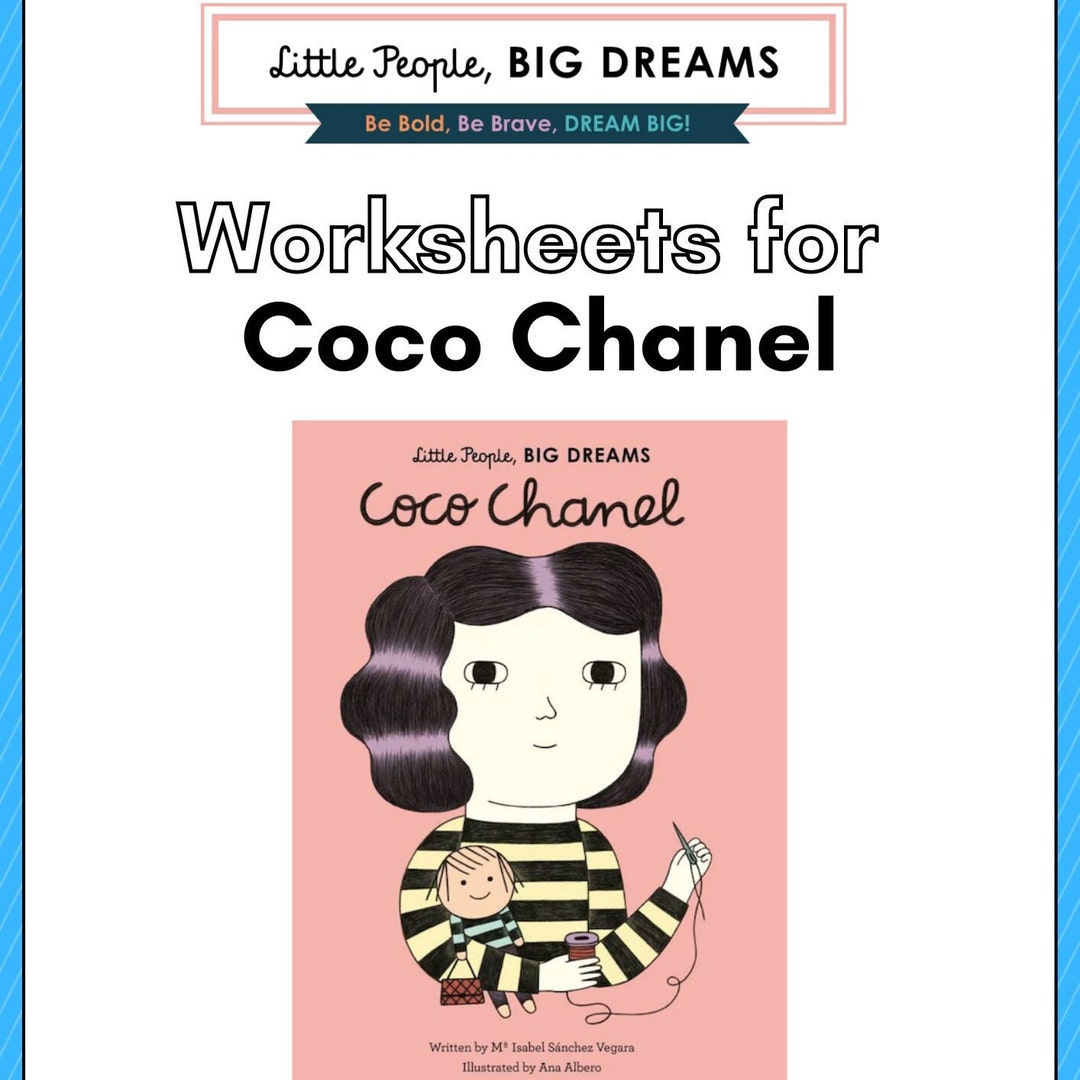 COCO CHANEL, Little People, Big Dreams Coco Chanel Book, Worksheets ANSWERS Etsy