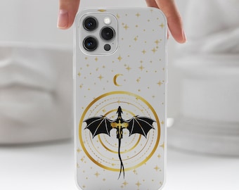 Fourth Wing Clear Phone case Basgiath War College Phone Case Bookish Phone Case Book Phone Case Unique Case Clear Phone Case  Booklover Case