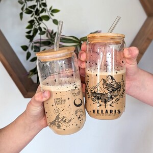 Bookish Sipper Glass Book lover Sipper Glass with glass straw Books Sipper Glass Libby Glass Iced coffee glass Book Lover Gifts .