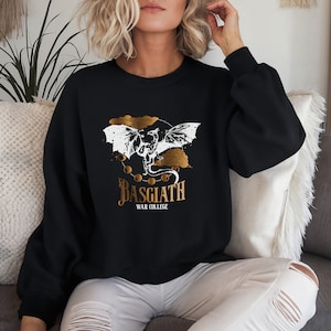 Fourth Wing  Sweatshirt Basgiath War College Sweatshirt Fourth wing Sweater Dragon Rider Sweater Bookish Sweatshirt  Book Lover Gift.