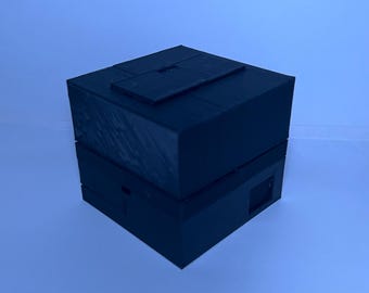 Cubo Quebra-Cabeça Impresso em 3D, Caixa de Quebra-Cabeça Preta em Plástico, Desafio Cerebral com 23 Movimentos Sequenciais de Descoberta