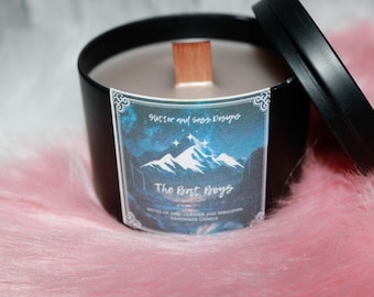 Bat Boys Book Themed Soy-Paraffin Blend Wood Wick Candle