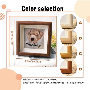 Custom Embroidered Pet Portrait: Personalized Dog & Cat Memorial Keepsake, cat gift,dag gift, pet lover gift image 6