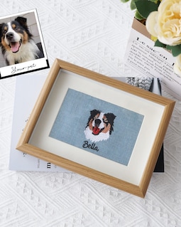 Custom Pet Embroidery Portrait, Vintage Frame Dog Art, Personalized Cat Memorial Gift, Pet Loss Keepsake, gift for Father's Day By DreamLoomCrafts By DreamLoomCrafts Shop owned by Cheng 2.5 years on Etsy