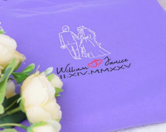 Moletom com capuz bordado com data em algarismos romanos, presente personalizado para aniversário de casal, presente personalizado para o Dia dos Namorados