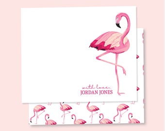 Personalized Pink Flamingo Stationery