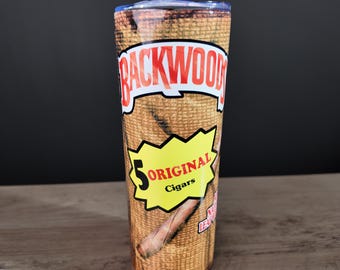 Vaso de 20 oz inspirado en Backwoods: regalo novedoso para fumetas