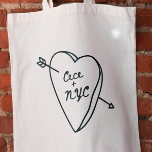 Hand-drawn Bachelorette Party Tote Bag, City Bachelorette Favors, Bride Bridesmaid Tote, Custom Wedding Bag Gifts, City Bachelorette