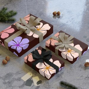 Funky Floral Gift Wrapping Paper Roll - Perfect for Birthdays, Anniversaries, Baby Showers, Holiday Gifts, and Special Occasions