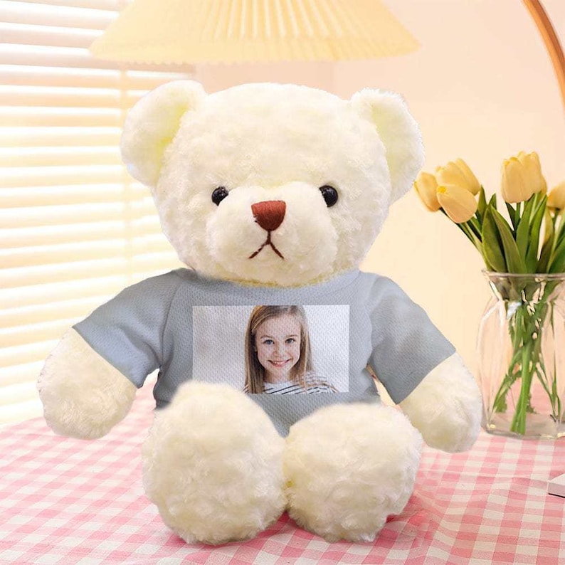 Personalized Teddy Bear Plush Toys Custom Photo Bear Stuffed Animal ...
