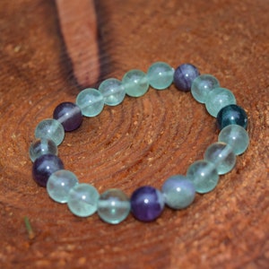 Fluorite Bracelet 10mm Shiny