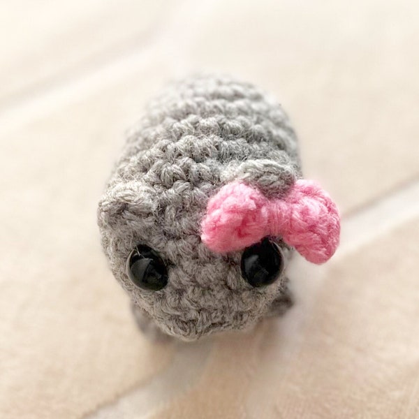 Crochet Mini Sad Coquette Hamster Meme - TikTok Coquette Hamster, Crochet Cute Hamster, Crochet Sad Hamster, Cute Girl Hamster, Crochet Gift