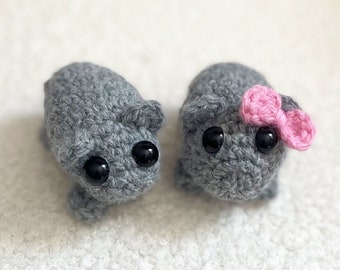 Crochet Mini Boy and Girl Sad Hamster Meme- TikTok Coquette Hamster, Crochet Hamster Couple, Crochet Sad Hamster, Cute Girl Hamster Gift