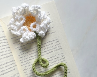 Crochet Flower Bookmark - Flower Bookmark, Gift For Teacher, Knit Flower Bookmark, Flower Book Mark, Gift for Book Lovers,  Valentine Gift