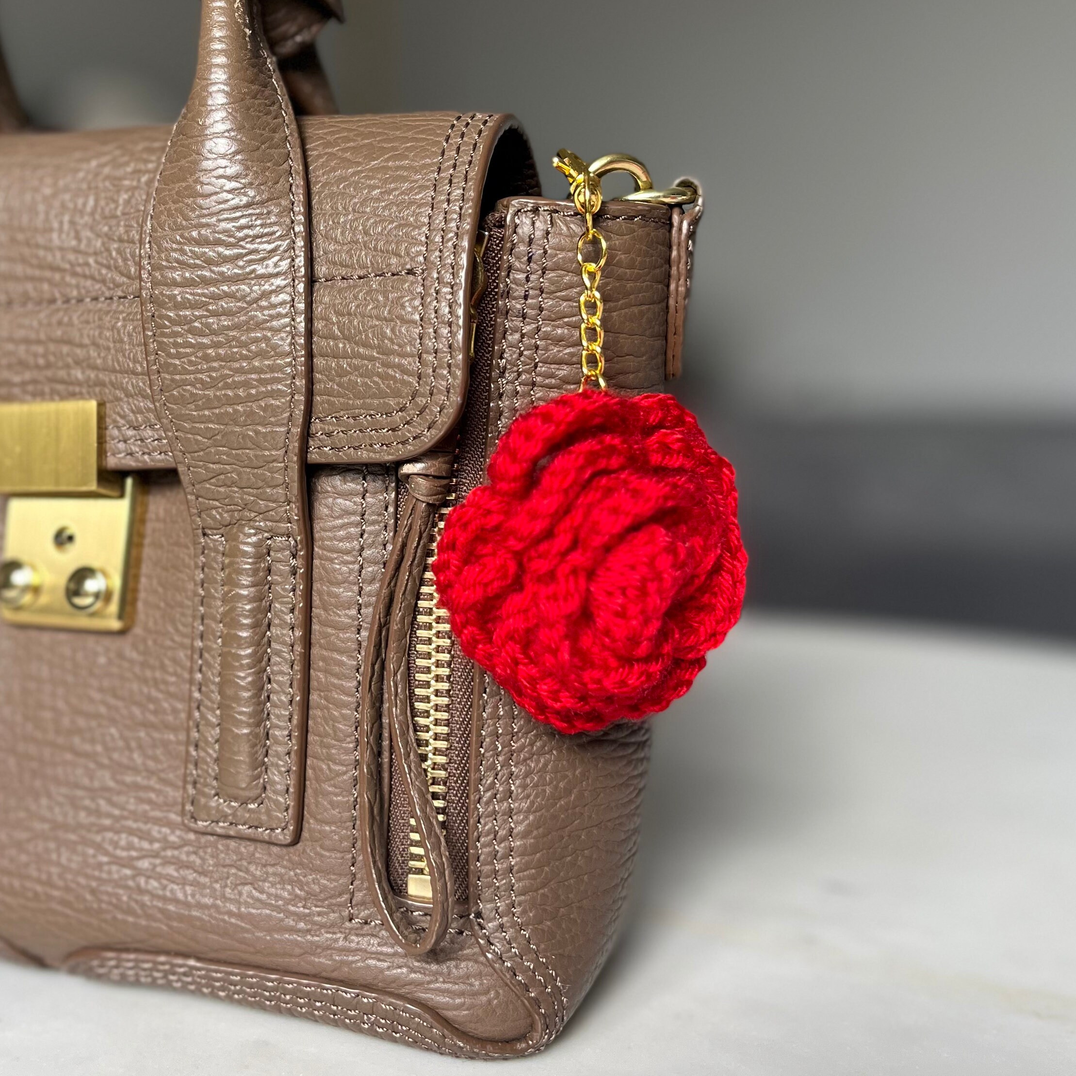 Mother's Day Crochet Rose Keychain - Rose Flower Keychain
