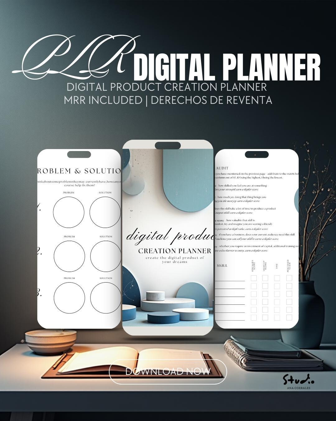 Digital Product Creation Planner | 35-page Workbook Canva Template (MRR ...