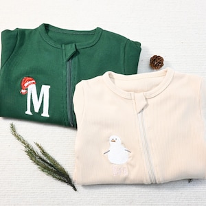 Personalised Button Ribbed Romper,Embroidered Newborn Gift,Name Announcment,Baby Shower Present,Christmas Xmas Personalised Gift