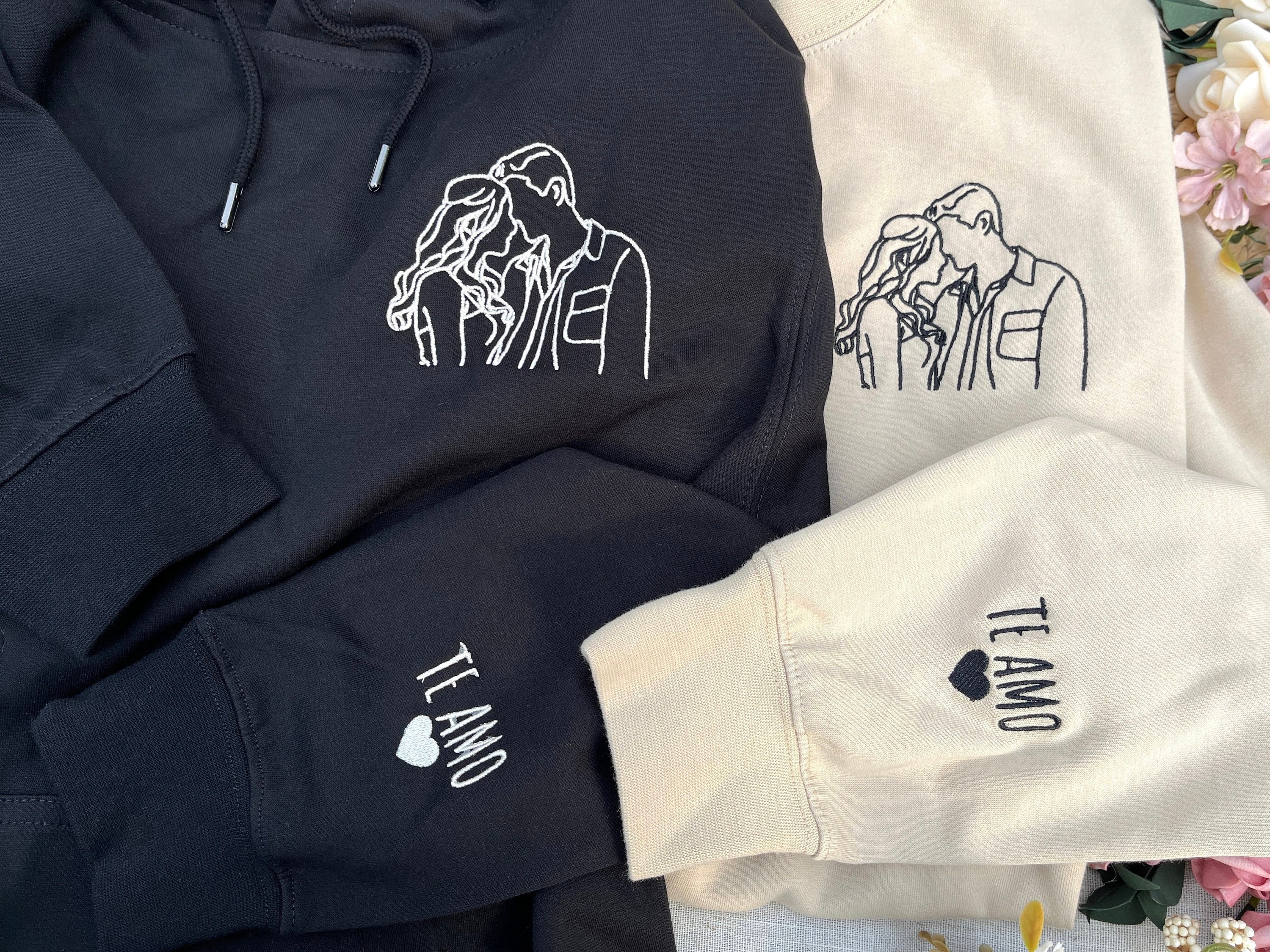 STREADVE Felpa Con Cappuccio Personalizzata Con Foto E Contorno - Regalo Su Misura Per Compleanno, Fidanzati, Amici - 100% Cotone, Taglie Dalla S Alla 5XL, Colori Vari