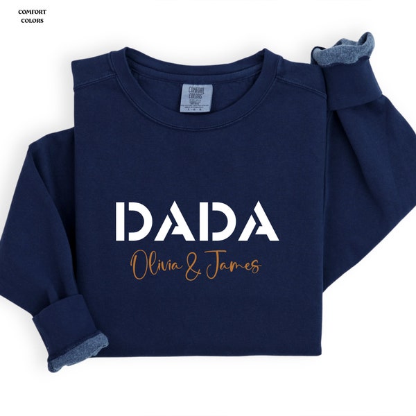 Comfort Colors Expecting Dad Announcement,Cool Dad Shirt,Dad Sweatshirt Personalized With Name,Best Dad Gift,Father Shirt,Father's Day Tee