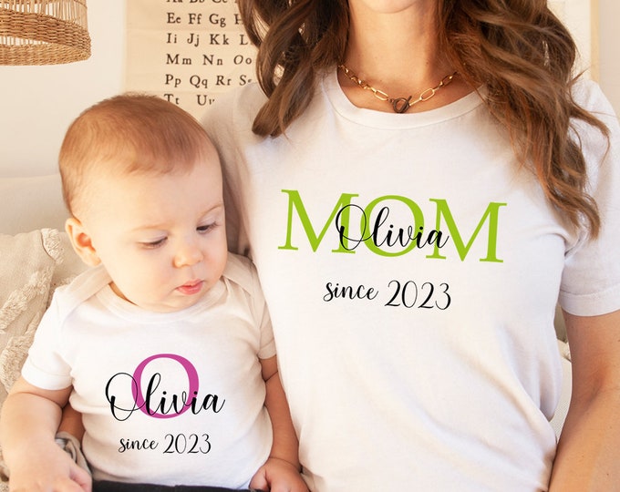 Family Outfit Matching Set, Mom Dad and Baby Outfit, Family T-shirts, MOM Shirt, DAD Shirt, Personalized Family Set ,Family Matching Shirt