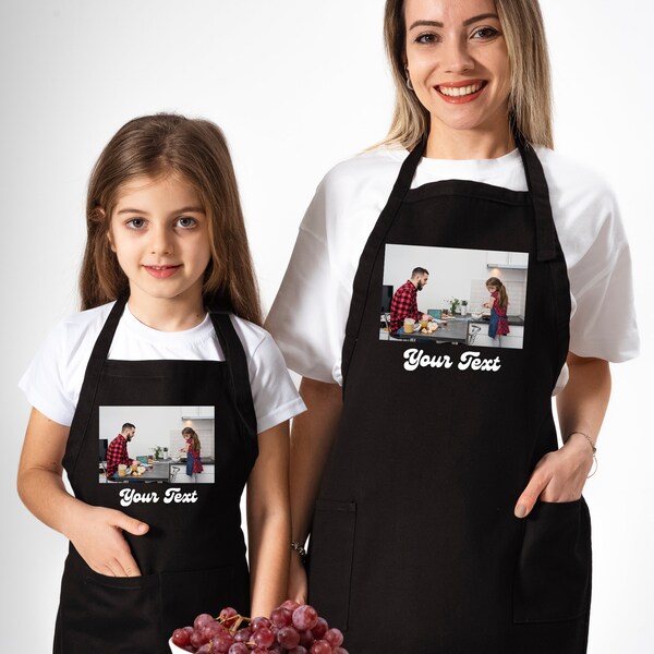 Custom Photo Apron,Custom Text Apron,Picture Chef Apron,Personalized Gift Apron,Apron For Women And Men,Photo Apron, 100-percent Cotton