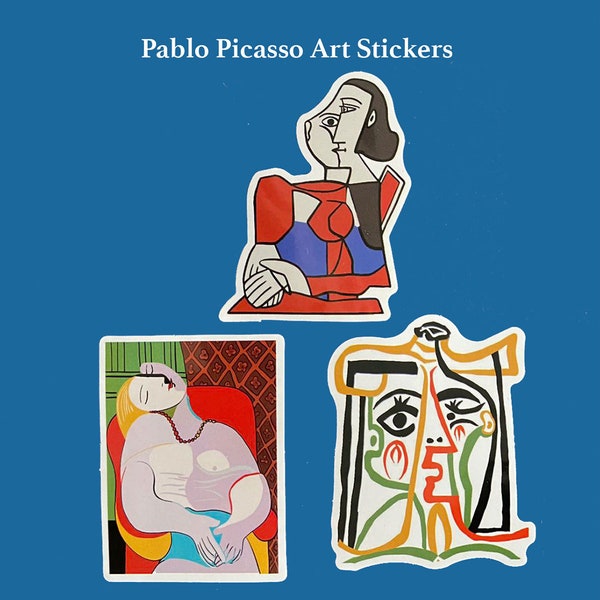 Pablo Picasso Art Sticker pack, Vinyl Sticker, Laptop Sticker Decals, Perfect for Skateboard, Waterproof Water Bottle Laptop Kindle Stickers