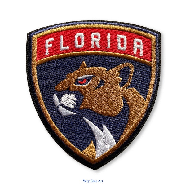 Florida Panthers Patch NHL Hockey Sports Embroidered Iron On 2.75"X3.25"