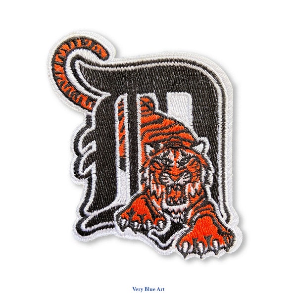 Detroit Tigers  Embroidered Patch Badge Applique Iron on Patch 3.5" x 3.9"