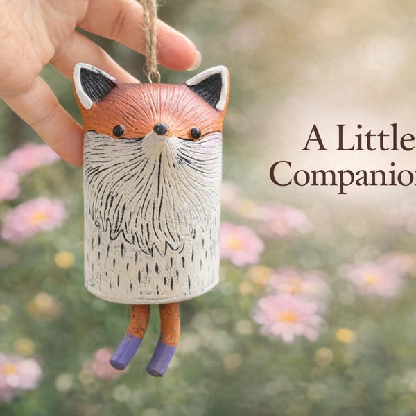 Fuchs Windspiel Ornament niedlichen Wald Dekor hängen Fuchs Geschenk Garten Dekor Tier Liebhaber Geschenk Natur inspiriert Outdoor Indoor Boho Auto Anhänger