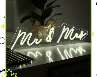 Custom Wedding Neon Sign: Personalized LED Reception Decor