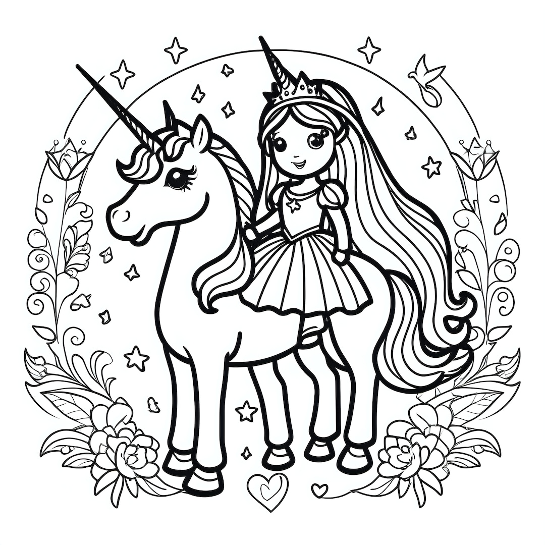 Unicorn Colouring Images Colouring Pages Painting for Kids Happy Hour
