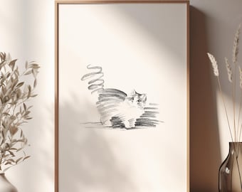 猫の鉛筆スケッチ - カスタム鉛筆画 - 手作り。 - Etsy 日本