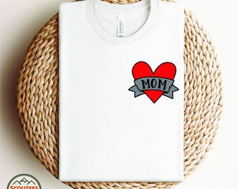 Tattoo Heart Mom SVG | Valentines Day Cut File for Cricut & Silhouette | DIY Gifts and Crafts