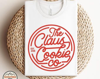 The Claus Cookie Co SVG | Christmas Baking Shirt Design | Santa Cookie SVG | Holiday Bakery SVG for Cricut & Silhouette
