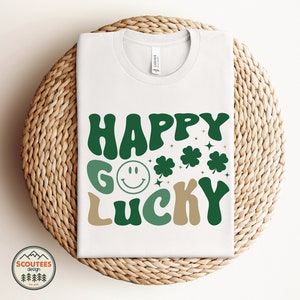 dia de são patrício svg, feliz e sorte svg, arco-íris da sorte svg, svg irlandês, trevo svg, camisa da sorte, SVG PNG Silhouette Cricut