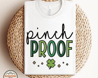 Pinch proof shirt, st patricks day shirt, happy go lucky, lucky rainbow svg, irish svg, shamrock svg, lucky shirt, SVG PNG Silhouette Cricut