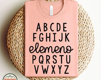 ABC Elemeno SVG File - Fun Alphabet Design for Cricut, DIY Projects, and Crafts, school shirt