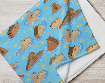 Capybara Throw Blanket