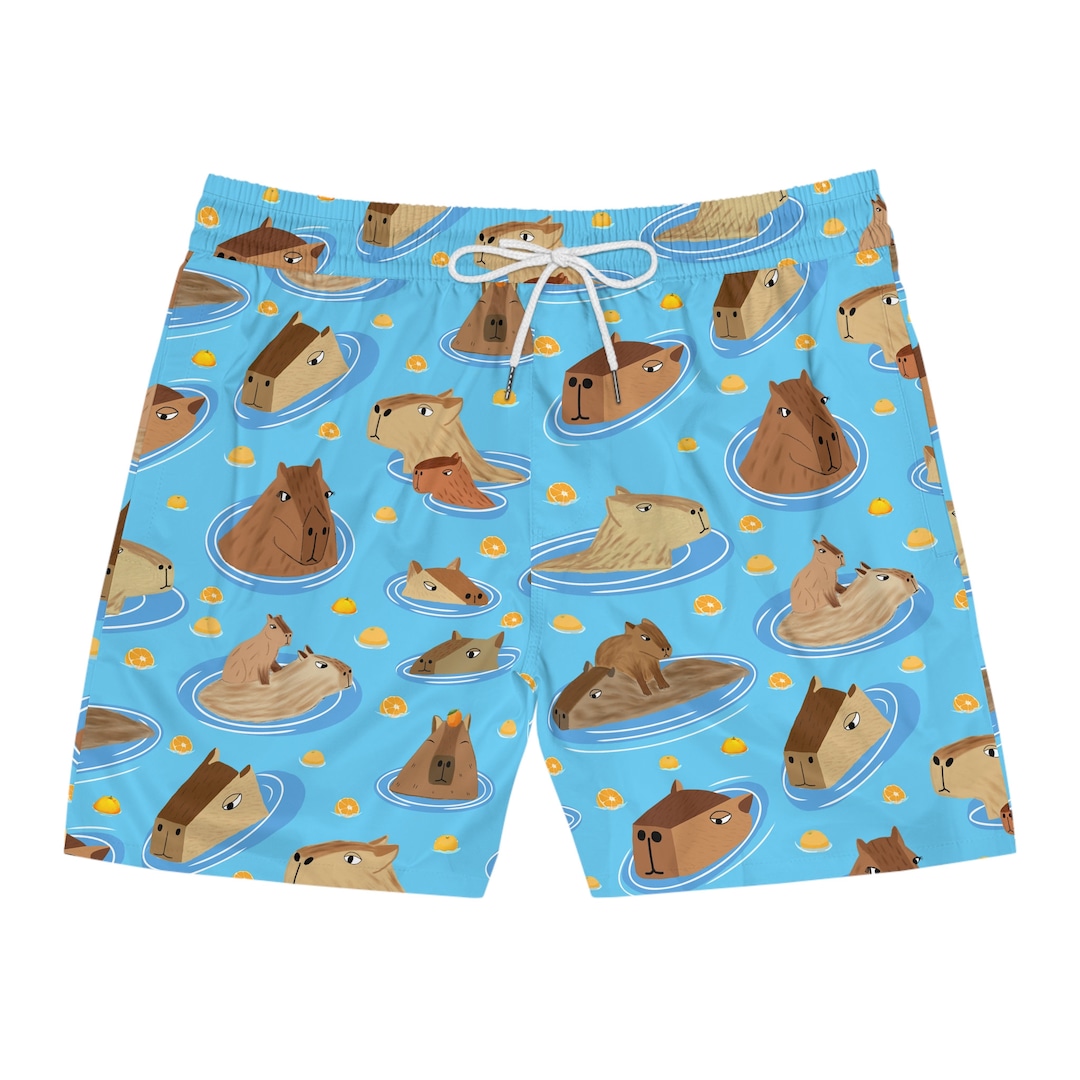 Men's Mid-length Capybara Swim Shorts (AOP) - Etsy