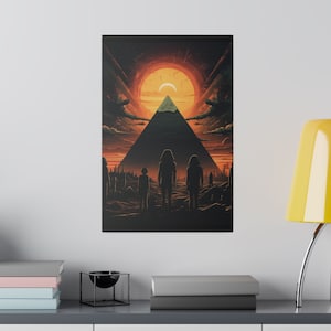 The Gods of Egypt Alien Origins Canvas Print | Ancient Egyptian Mythology Wall Art | Alien Decor | Sci-Fi Fantasy Art | Unique Home Decor