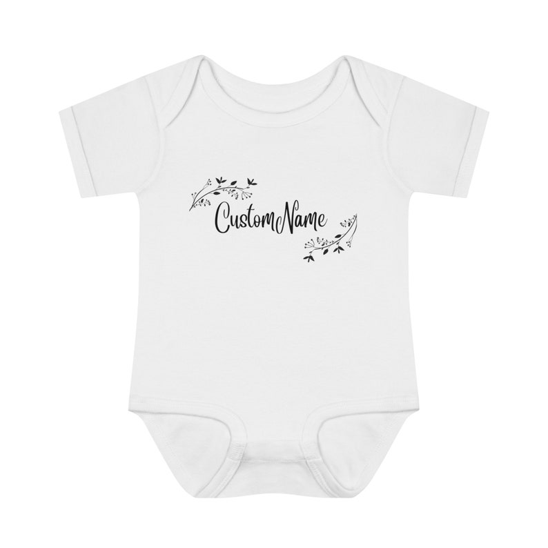 Personalized Newborn Gift, Floral Baby Girl Shirt, Custom Baby Jumpsuit ...