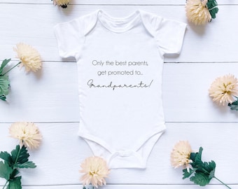 Chaleco de bebé personalizado, anuncio de embarazo, anuncio para abuelos