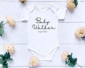 Chaleco de bebé personalizado, anuncio de embarazo, bebé en camino
