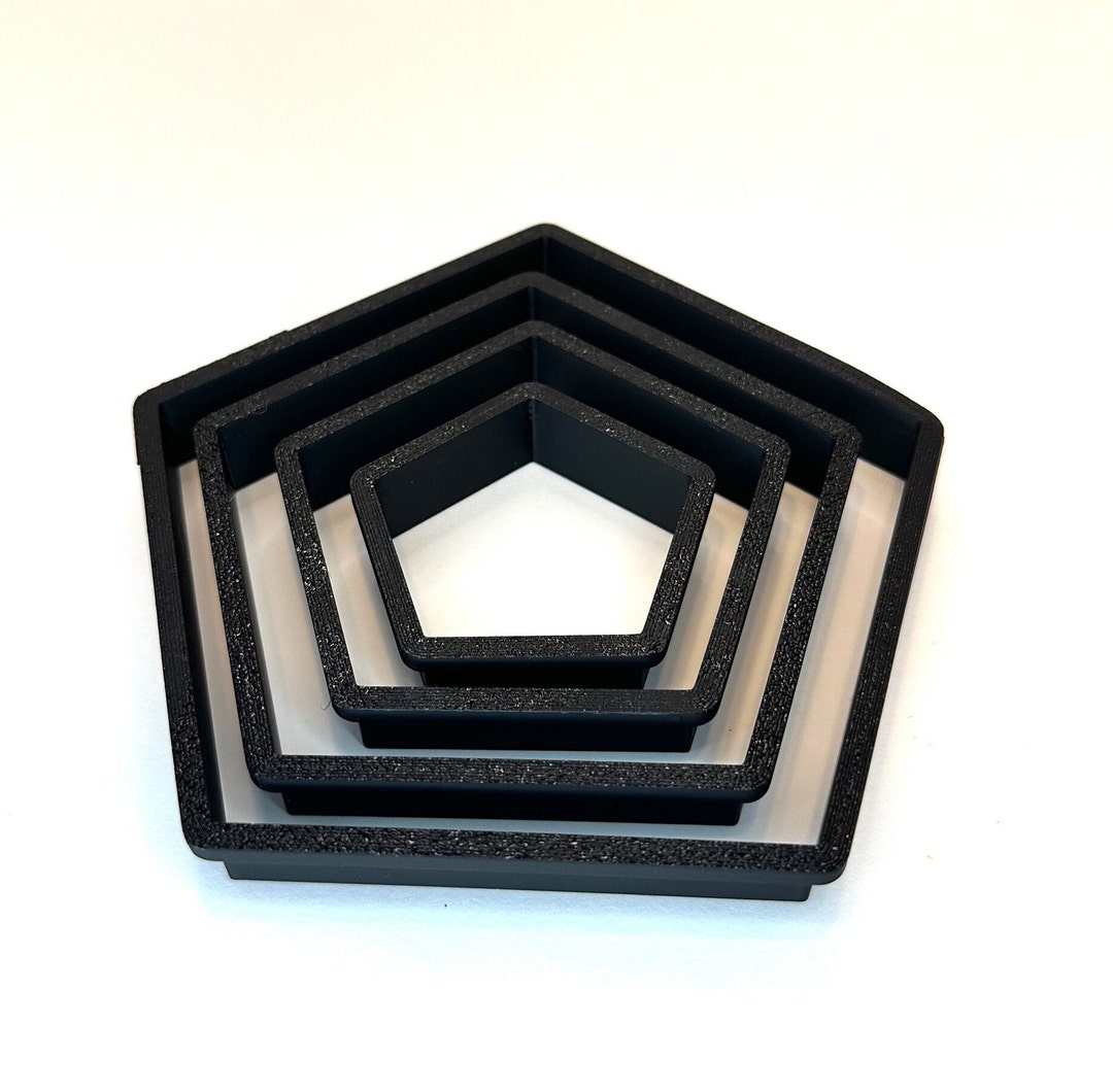 Pentagon Cookie Cutter Set STL File for 3d Printing Etsy
