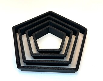 Pentagon Cookie Cutter Set STL file for 3d printing