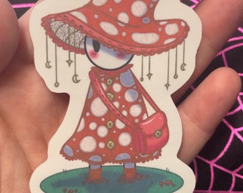 Mushroom Wizard - Glossy Sticker