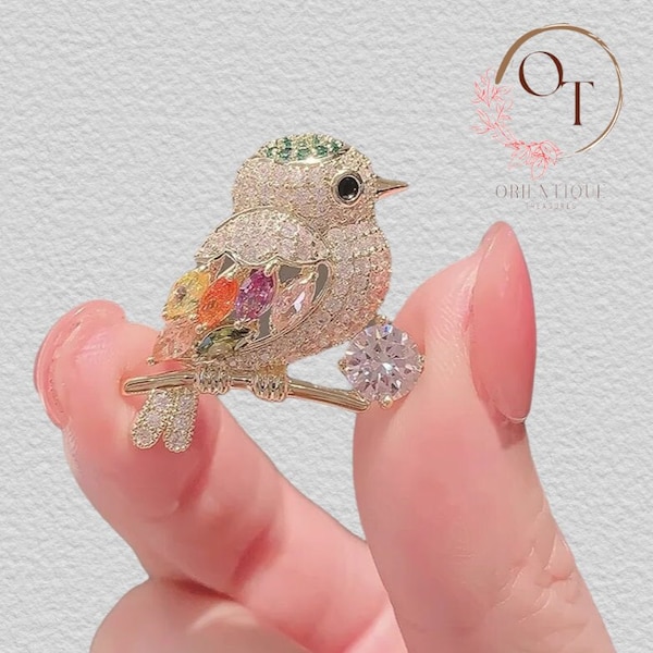 Exquisite Strass Vogel Brosche - Tier Schmuck für Mäntel, Kleider, Revers - Hochzeitsgeschenke - Vogel Pin - Tier Brosche - Hübsche