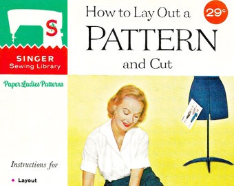 How to Lay Out a Pattern & Cut • 1960s Vintage Sewing Book PDF • Tailoring Manual • 1960