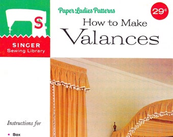 How to Make Valance Drapes • 1960s Vintage Sewing Book PDF • Curtains Home Decor • 1960