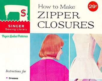 Ritssluitingen maken • pdf vintage naaiboek uit de jaren 60 • Handleiding op maat • 1960